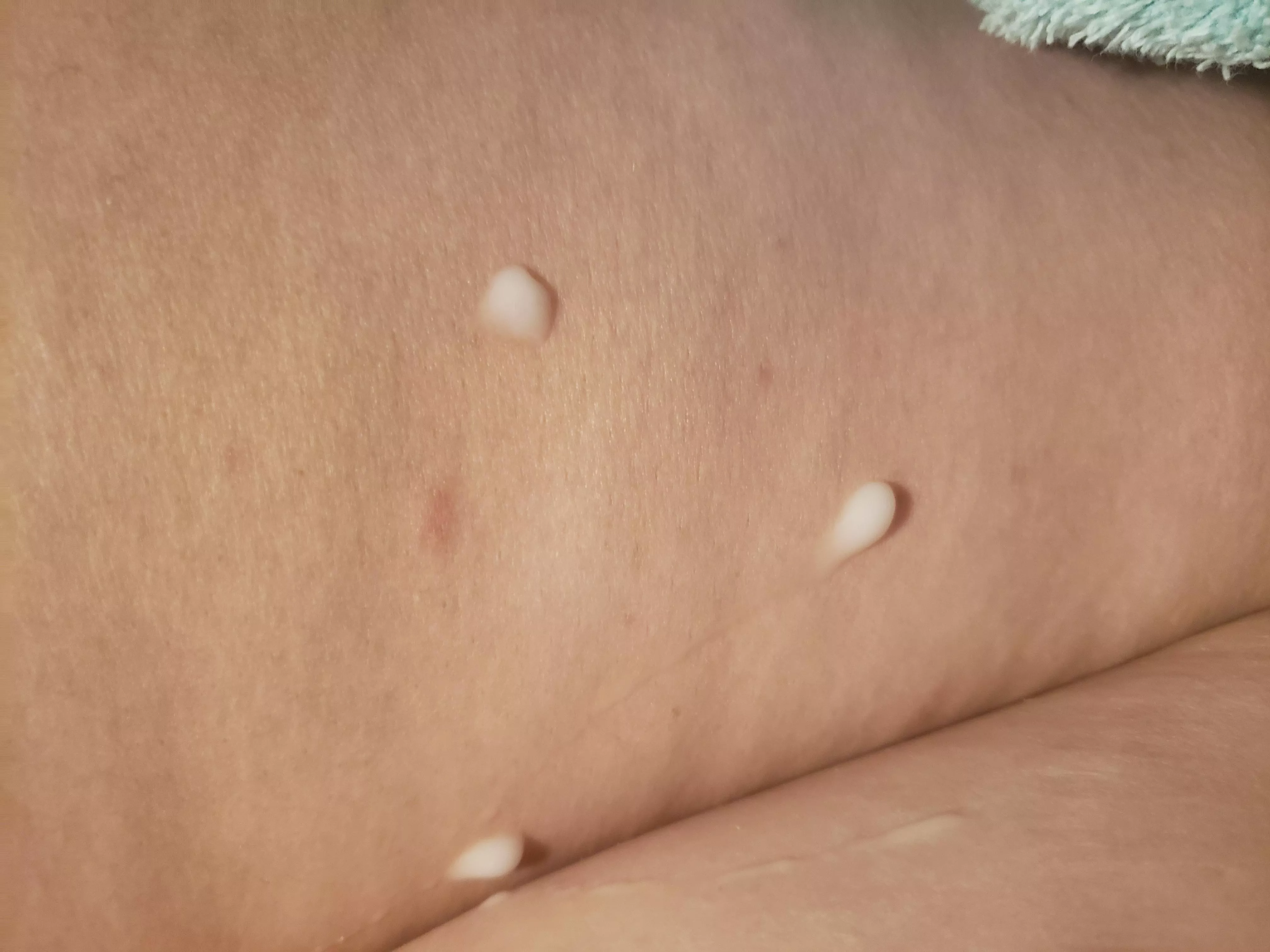 Drip drop down my thigh after a steamy shower