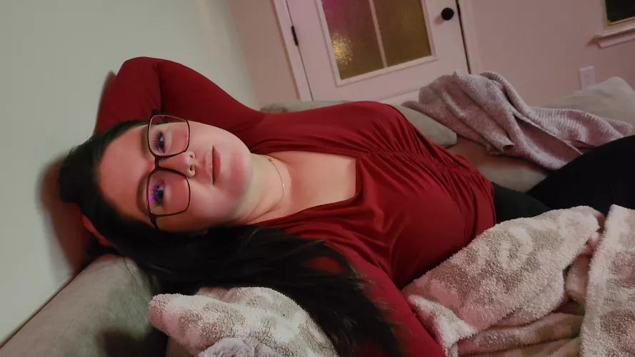 Drunk girl with glasses happy valentines day.