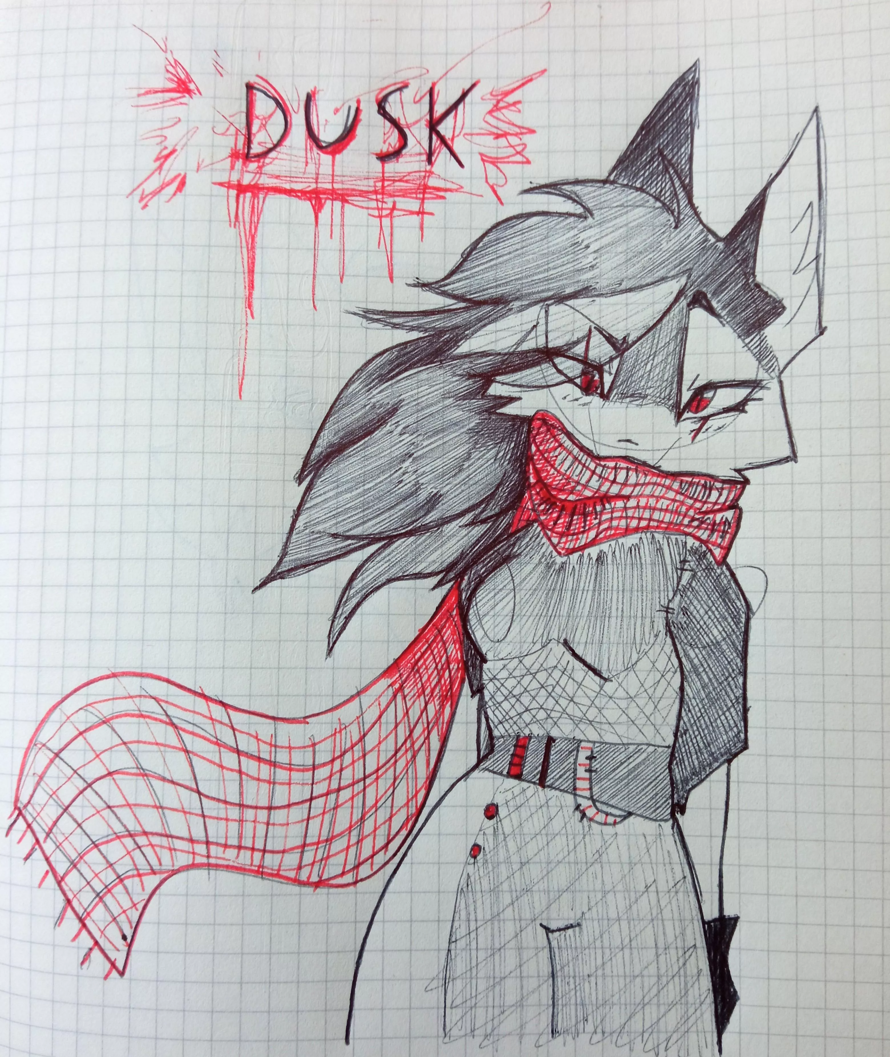 DUSK - art by me (you guys just ever have an oc for 10+ years and never draw them? Just me?)