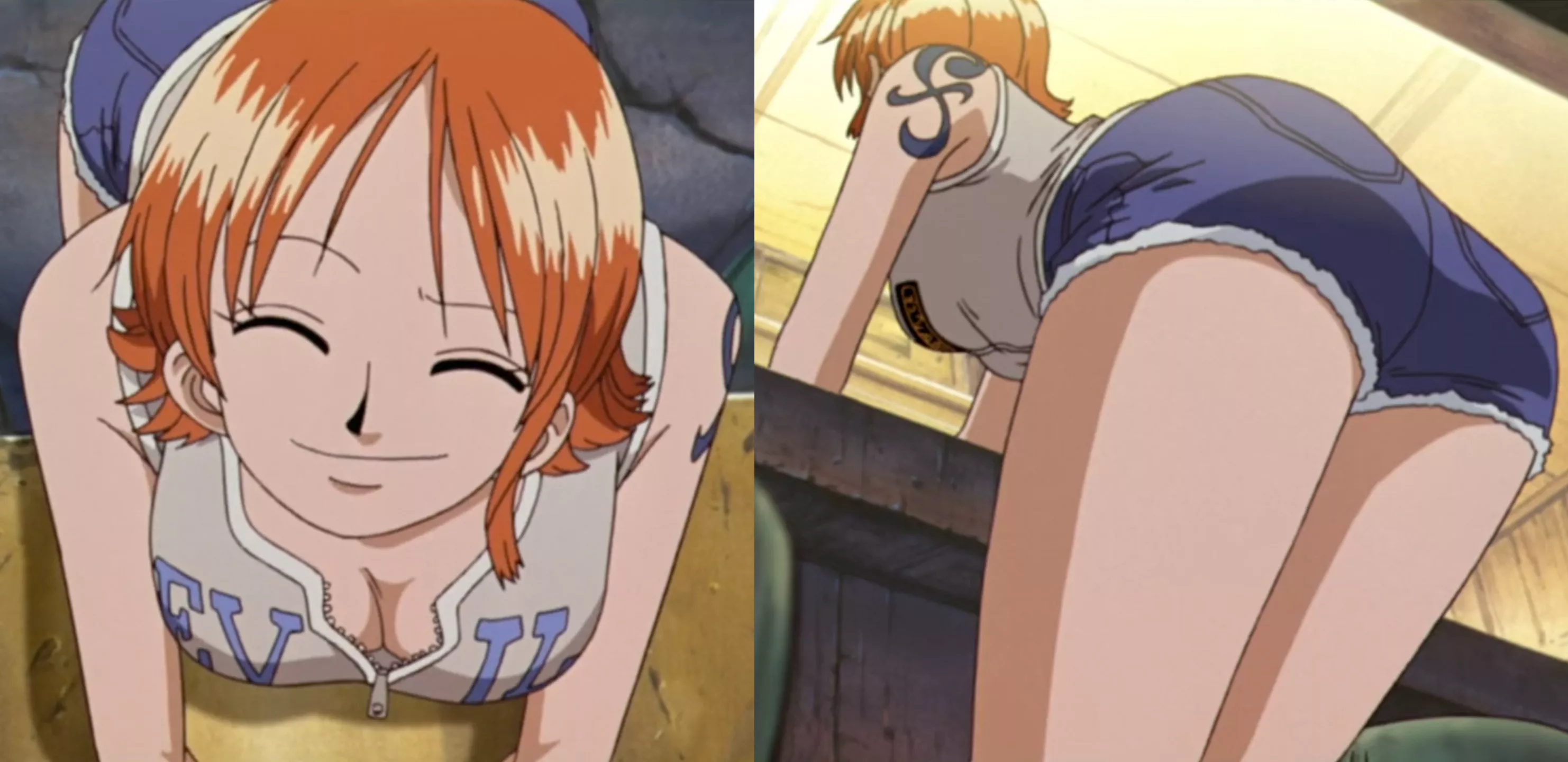 Dynamic angles of Nami from the fourth movie Dead End Adventure (2003).