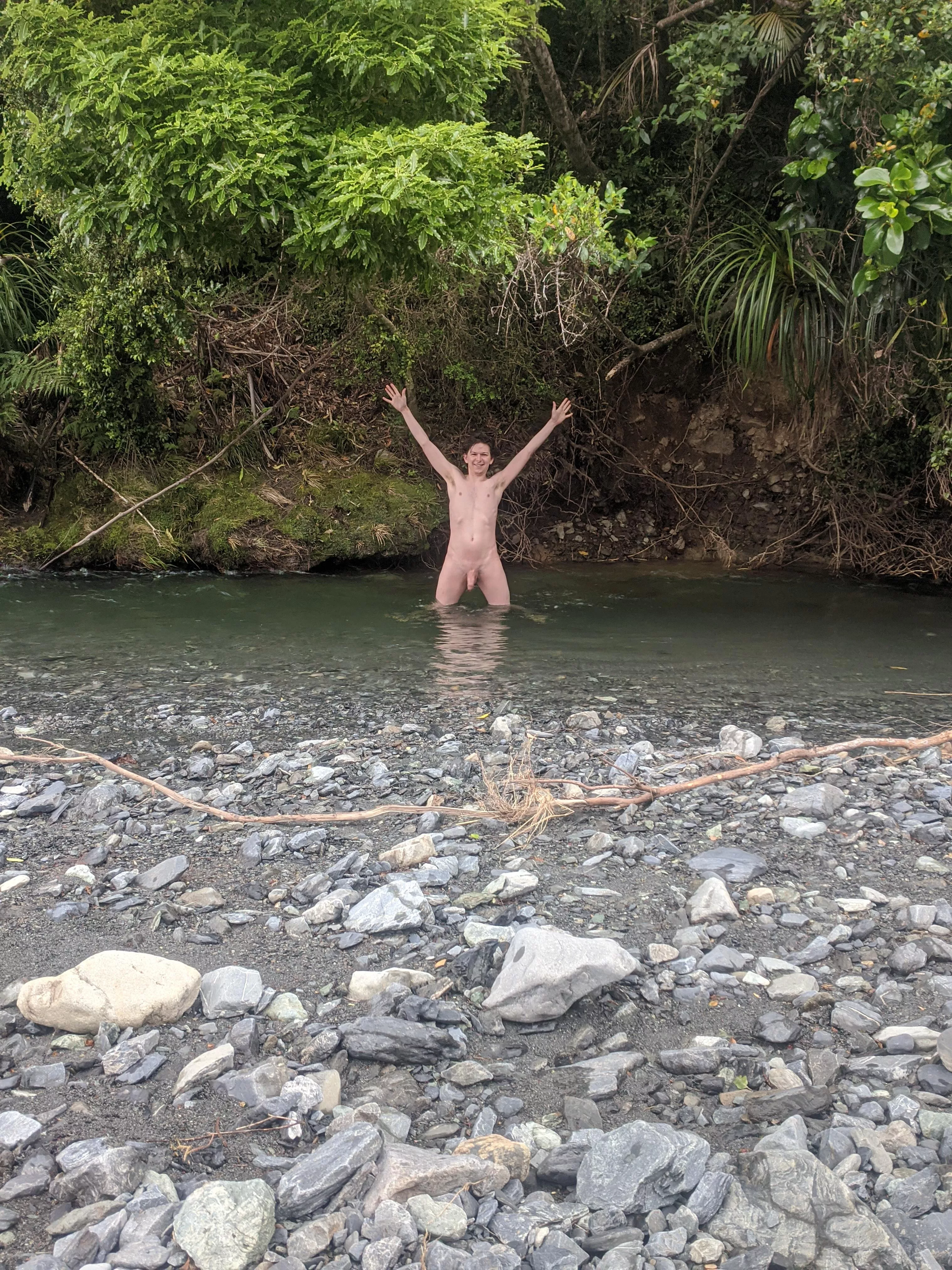 Early morning skinny dip to start off Christmas