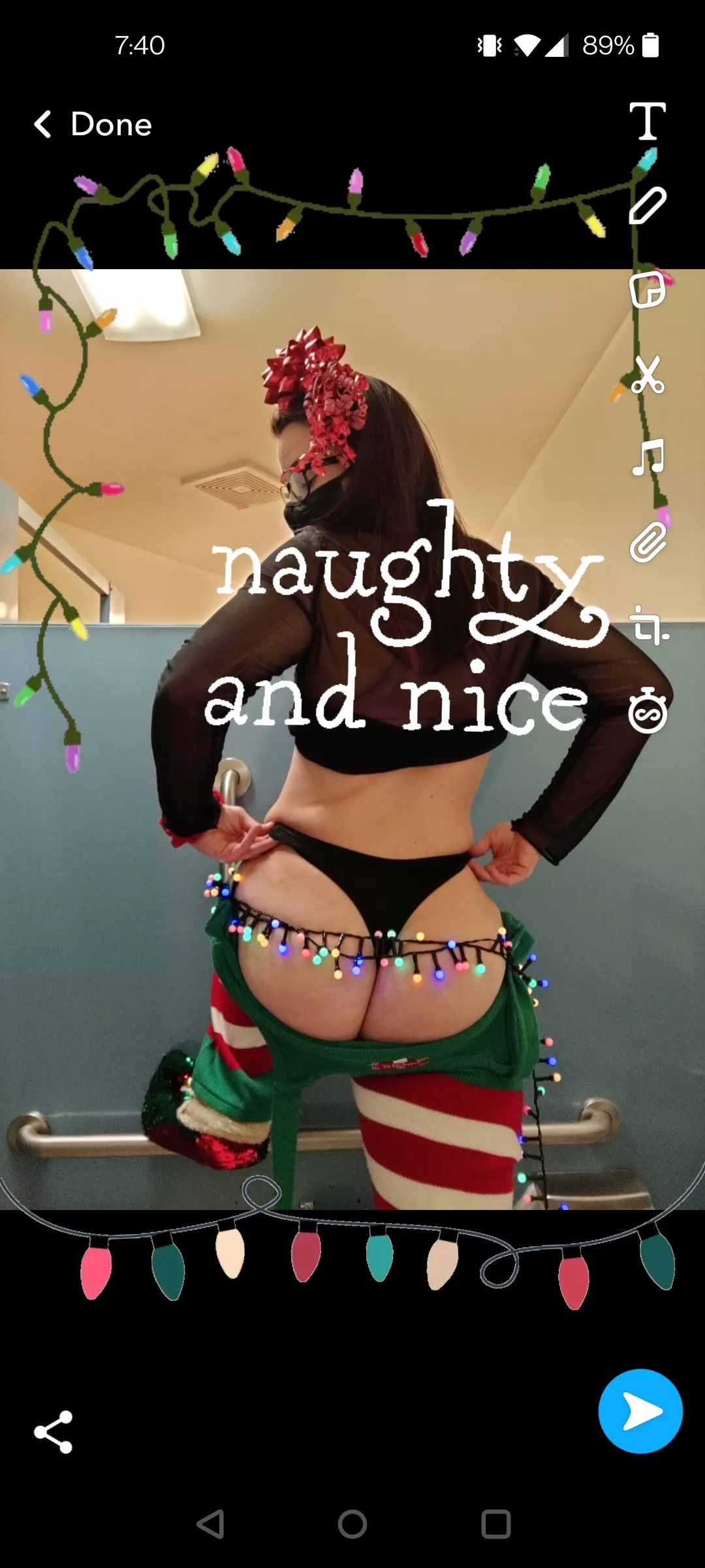 Editing snaps of my butt in a public bathroom ✨ Merry Christmas [f]