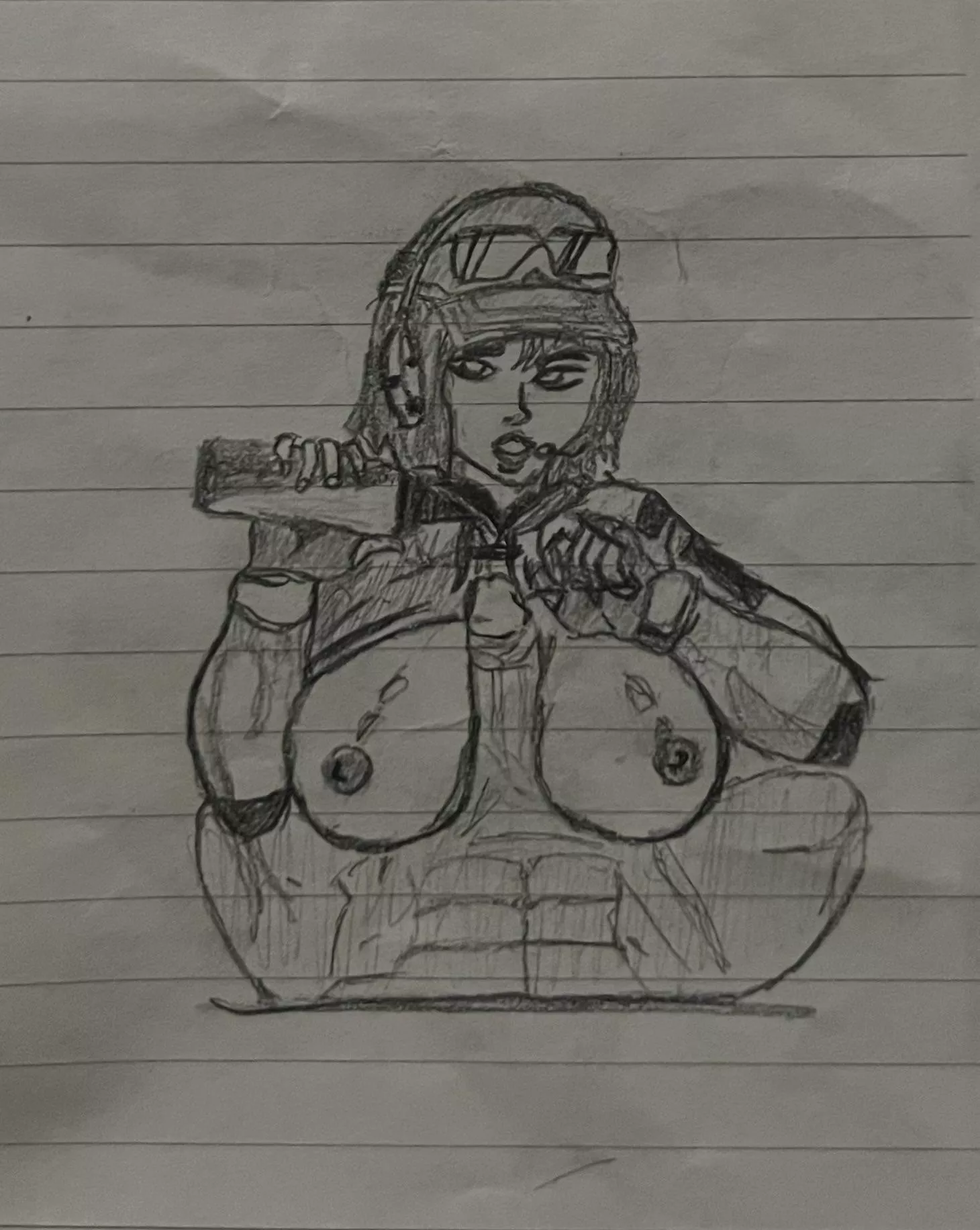 Ela titfuck sketch (Redrawing of lettuce_uwu)
