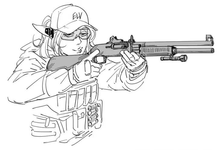 Elf with a Mossberg because yes.