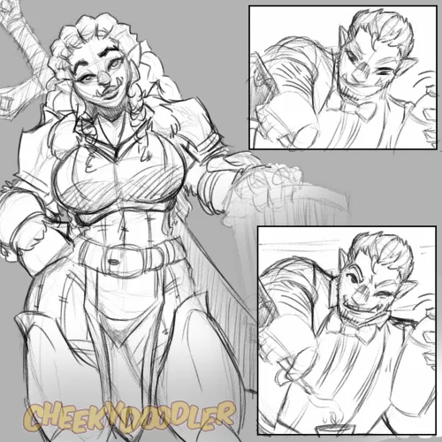 Ella wants to know who she has to break in half to get a room around here?! (CheekyDoodler)