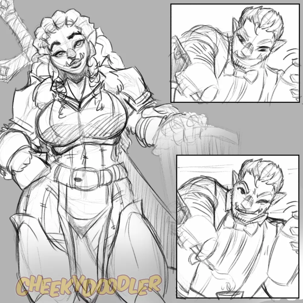 Ella wants to know who she has to break in half to get a room around here?! (CheekyDoodler)