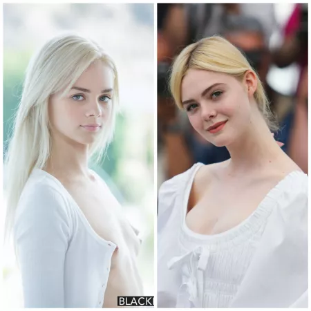 Elsa Jean/Elle Fanning my two favourites. Similar looking huh??