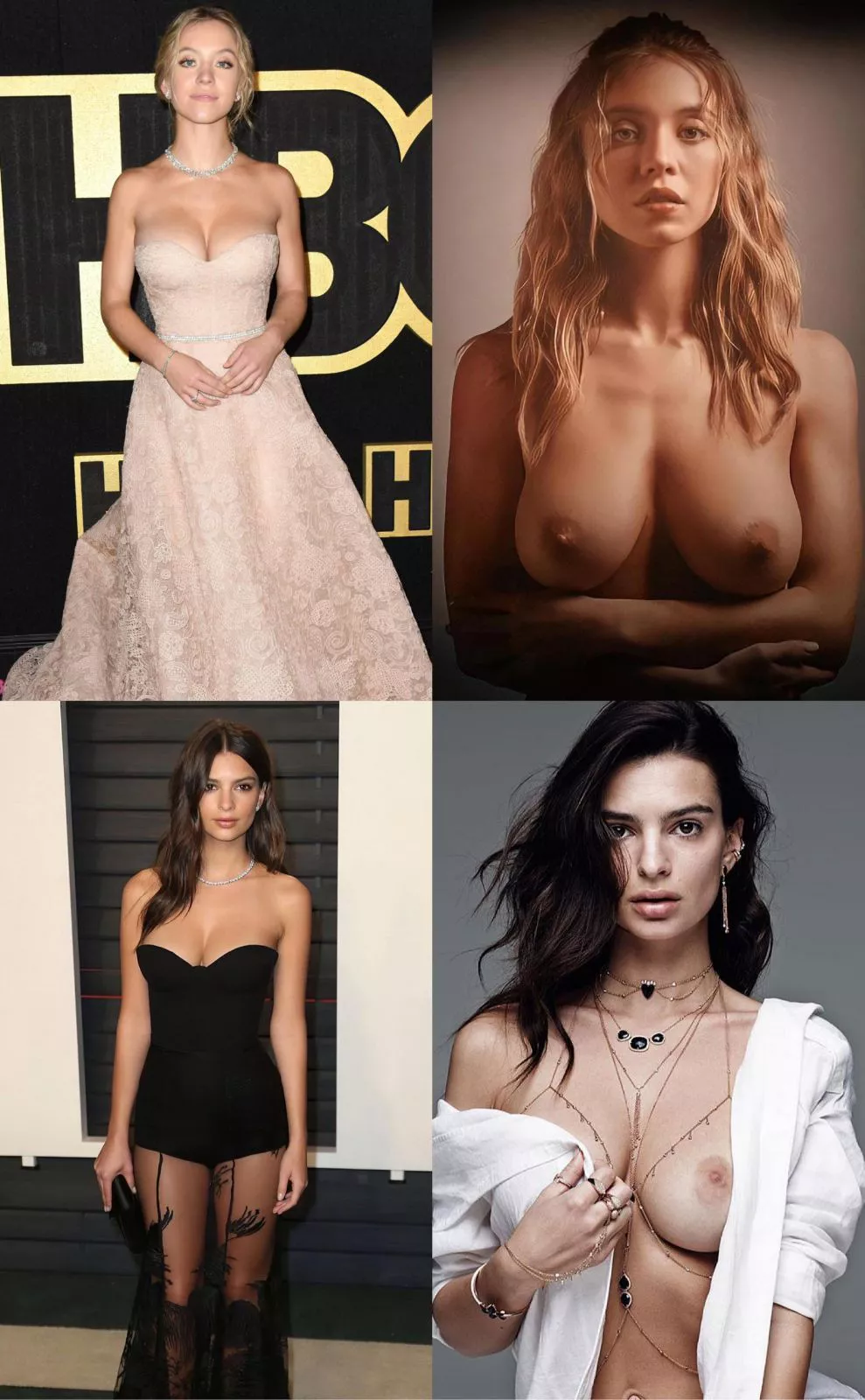 Emily Ratajkowski and Sydney Sweeney two of the hottest teases