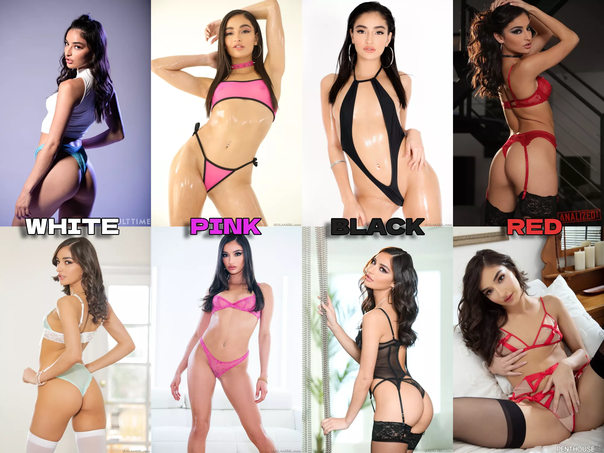 Emily Willis: Pick her colored outfit for each day of the work week, with her wearing your favorite on Friday.