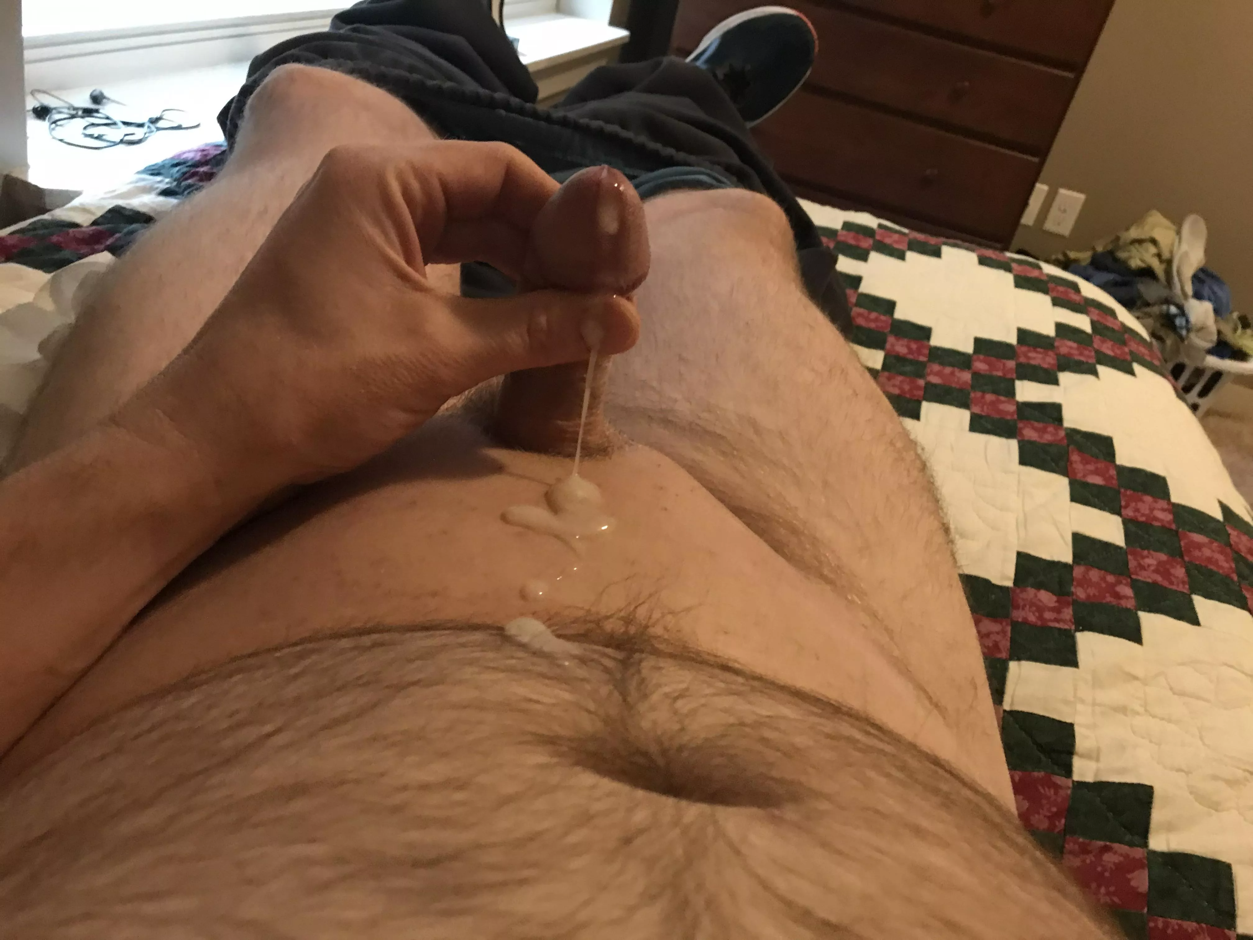 Enjoyed my rubbing the other night! Nice hot cum!