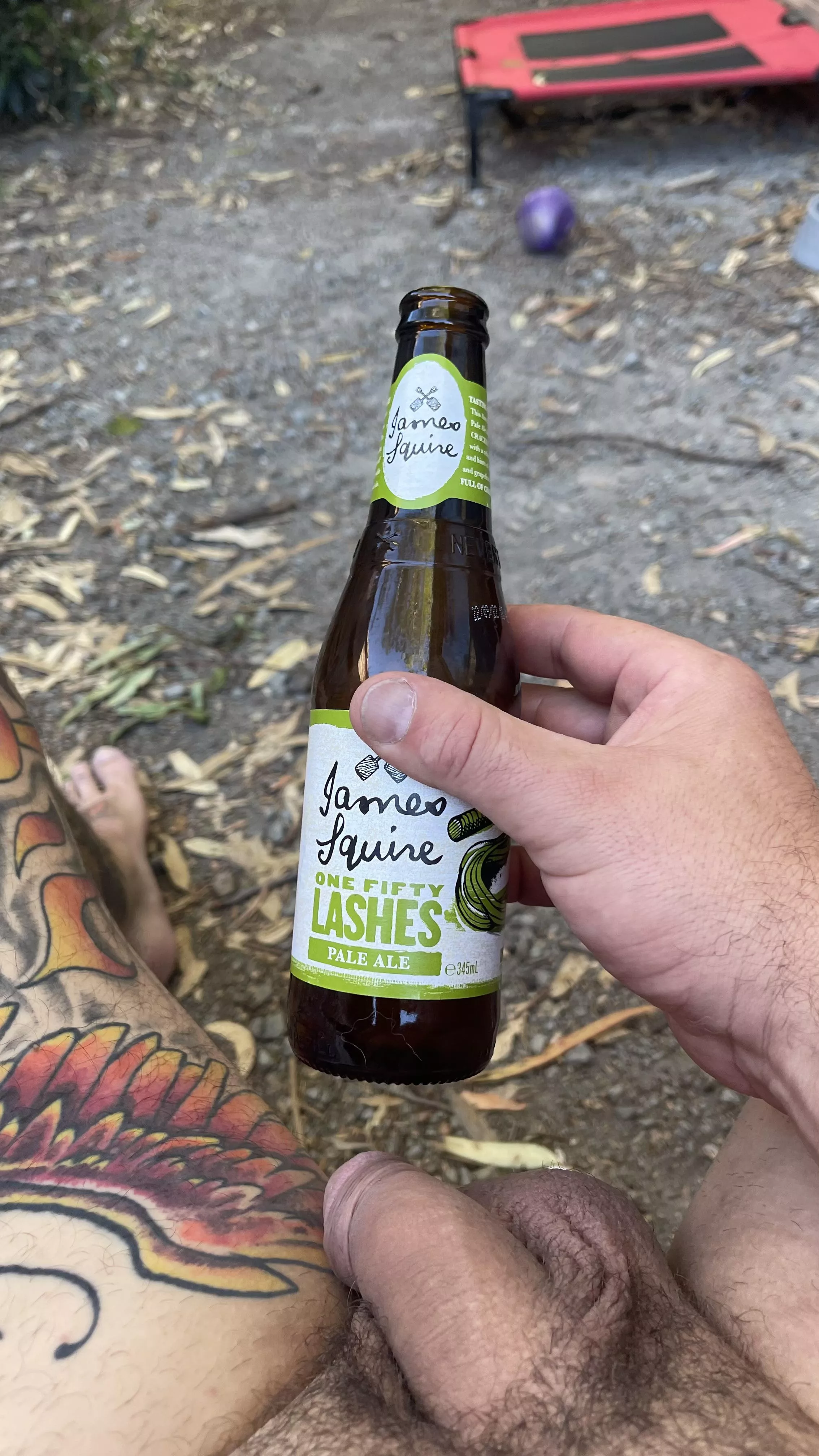 Enjoying a nice cold one after work