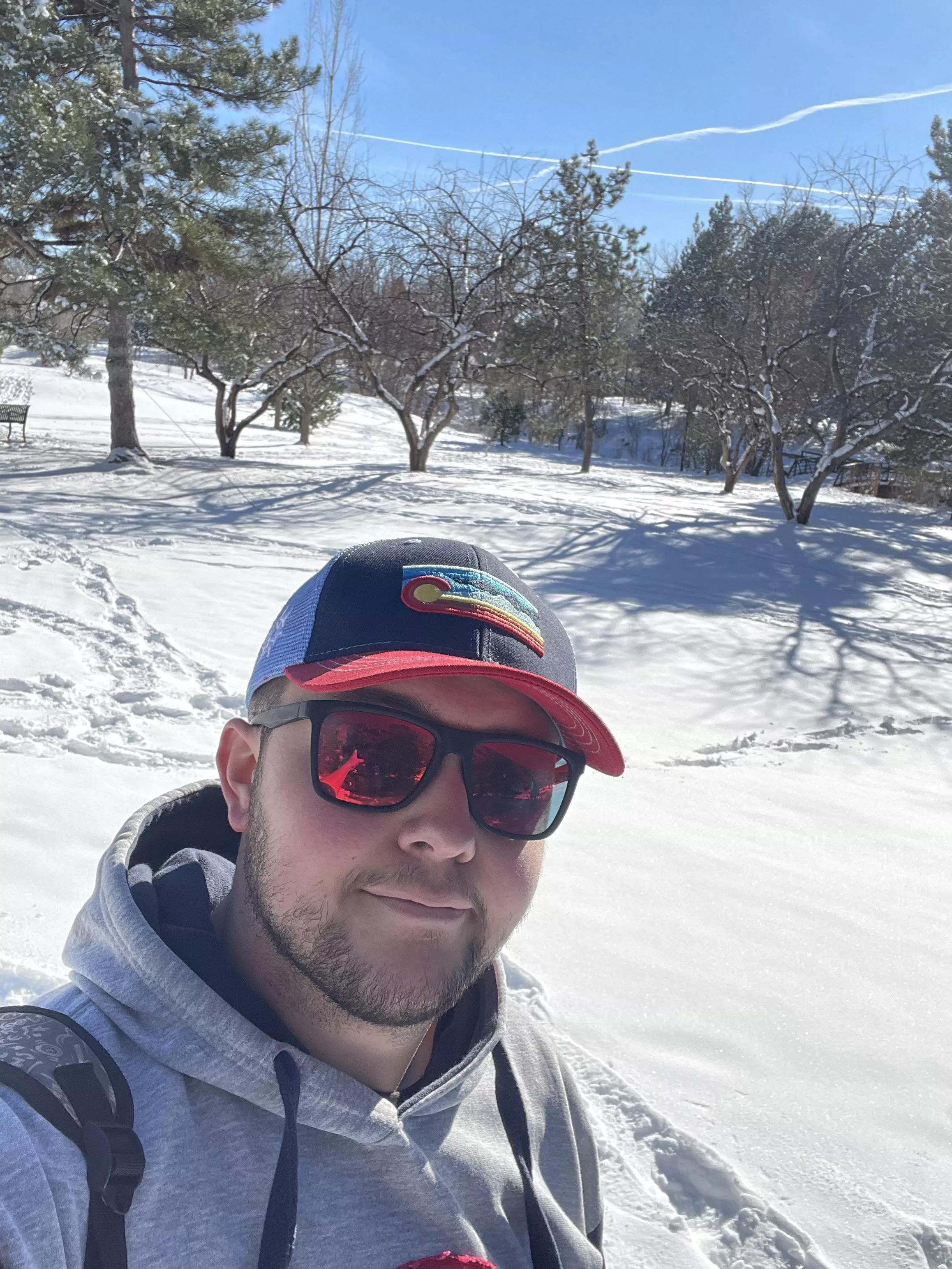 Enjoying a warm winter day