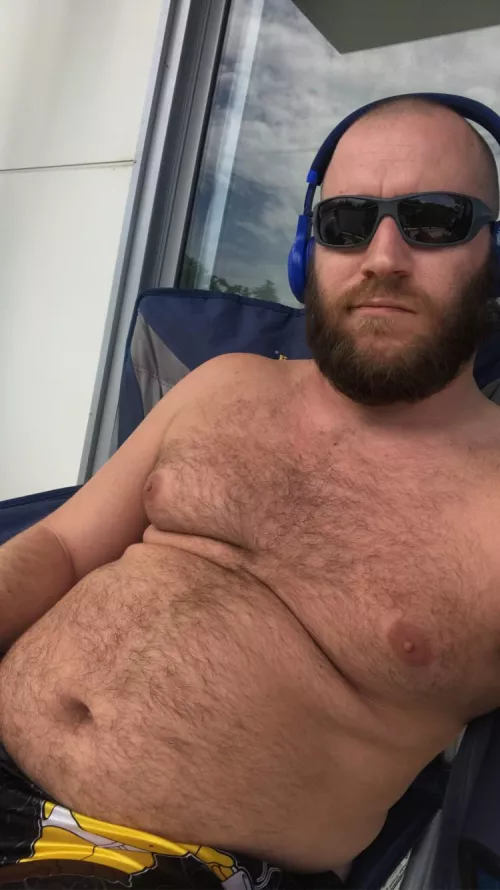 Enjoying my morning coffee on the balcony