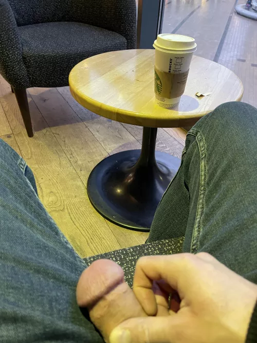 Enjoying my Starbucks