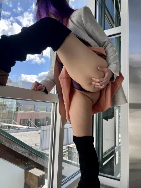 Enjoying the city view π