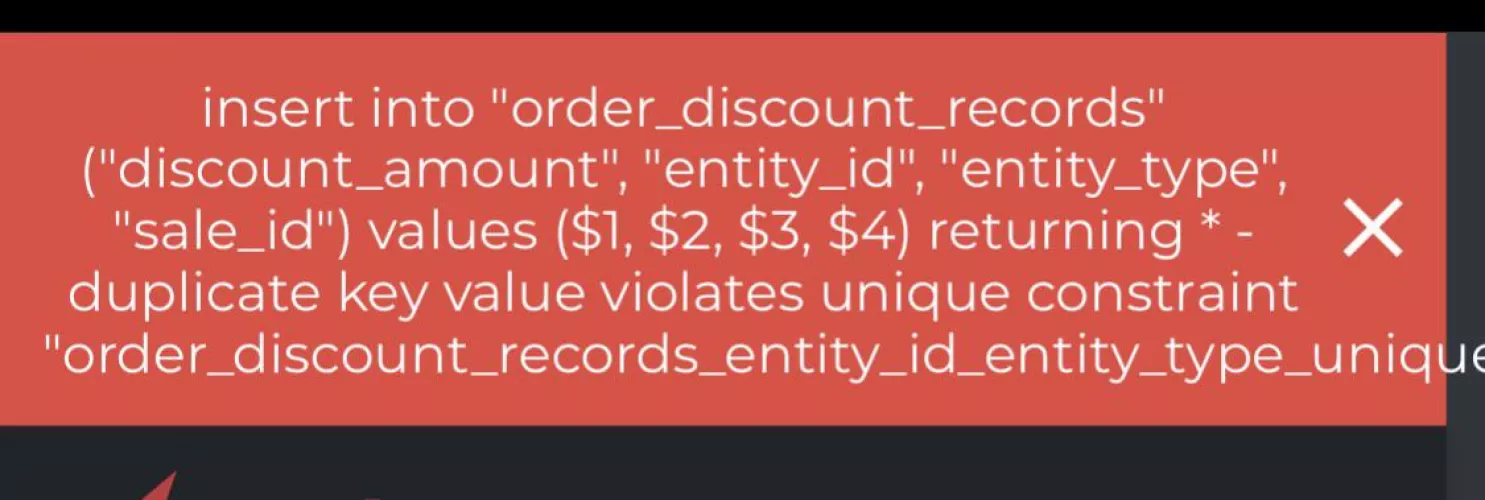 Error with ordering. When trying to submit an order for a toy on sale I get this error at the top. What does it mean?