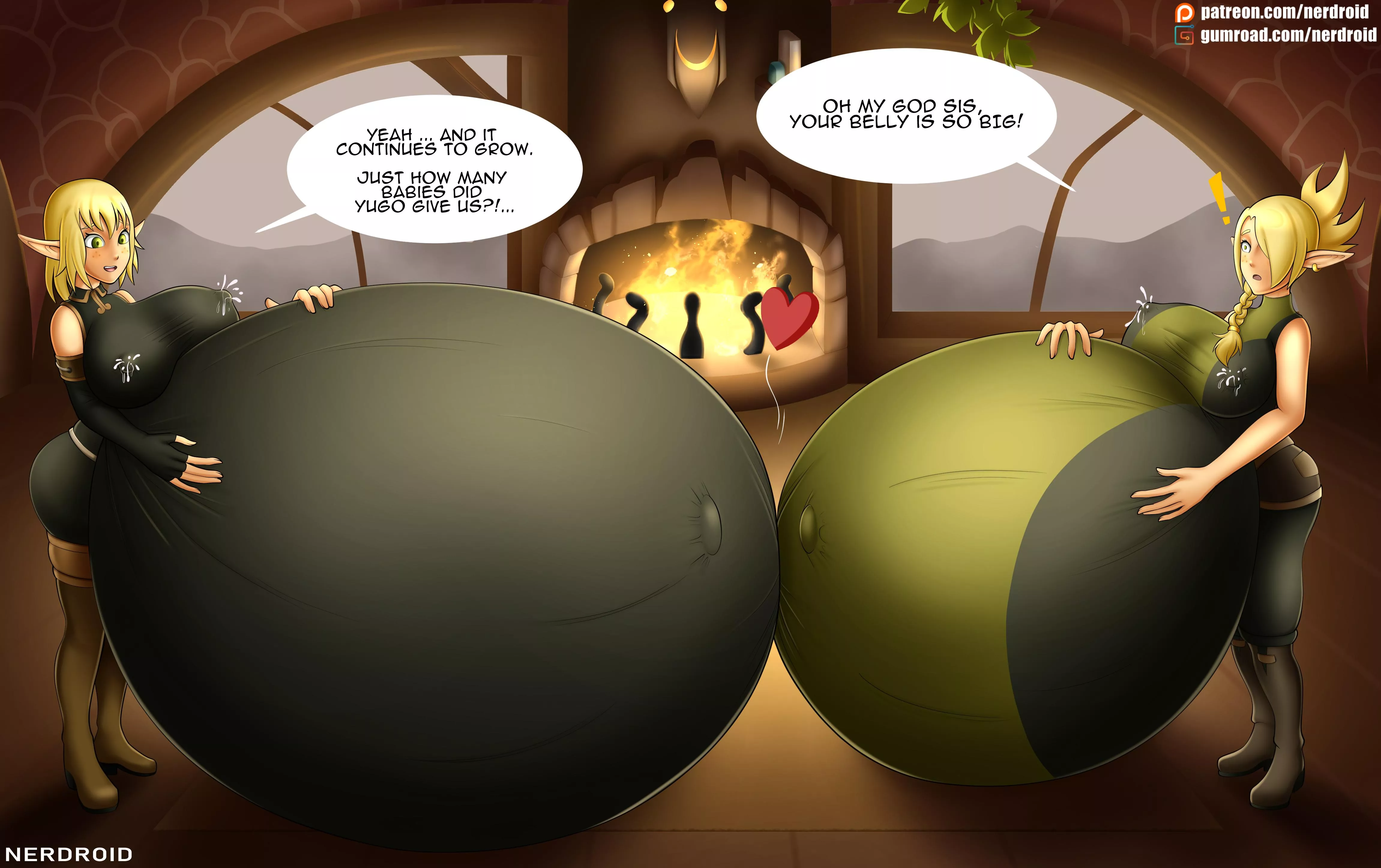 Evangelyne and Cleophee pregnant - Wakfu - Commission made by me(NerDroid)