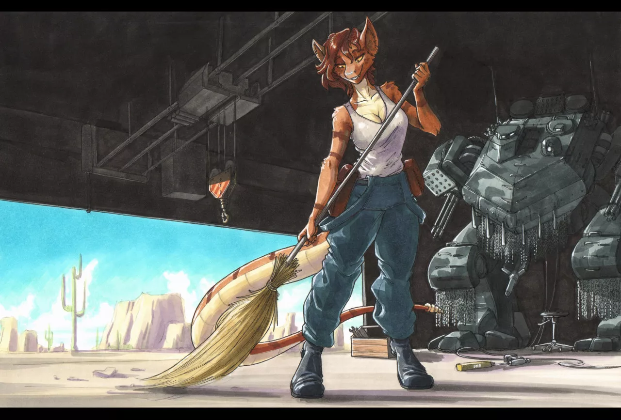 Even in the presence of metal gears, cleaning still needs to be done manually (art by ewgengster)