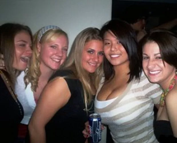 Everyone leans towards the center of gravity