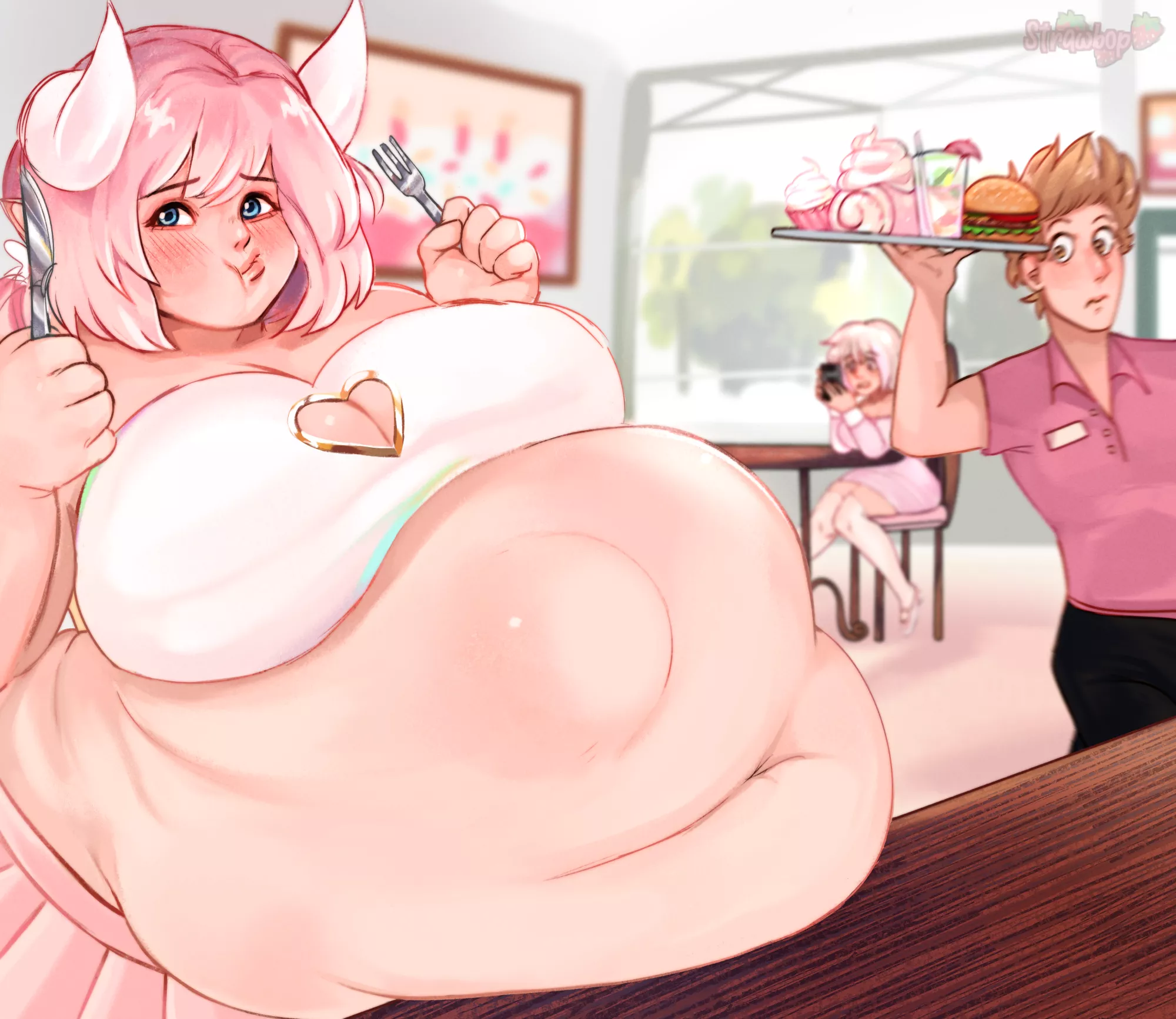 Everything but the Kitchen Sink (OC by: Strawbop) [bulging] [fempred] [soft] [F/?]