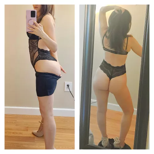 [F] At 43 years old my ass is still so thick and tight I can't easily slide my shorts over it. Guess I'll leave them down today. You don't mind do you?