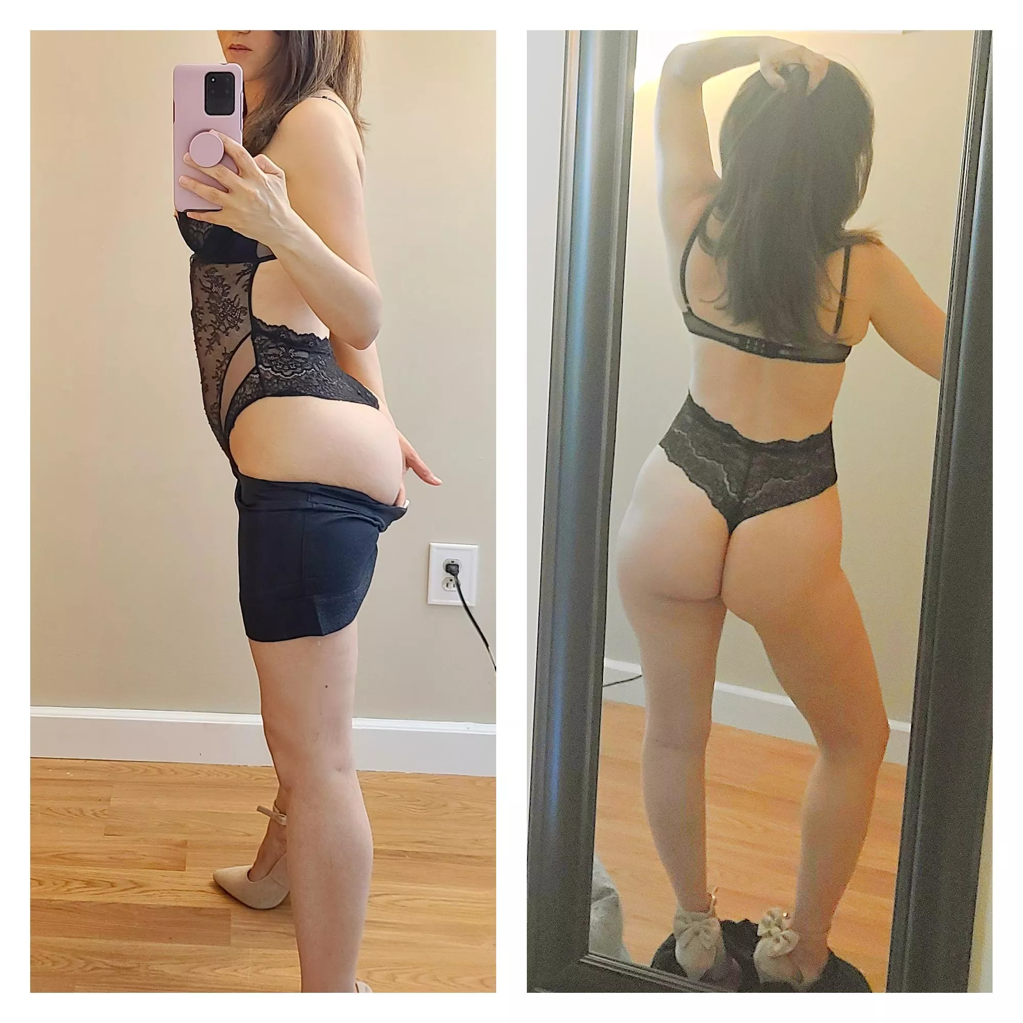 [F] At 43 years old my ass is still so thick and tight I can't easily slide my shorts over it. Guess I'll leave them down today. You don't mind do you?