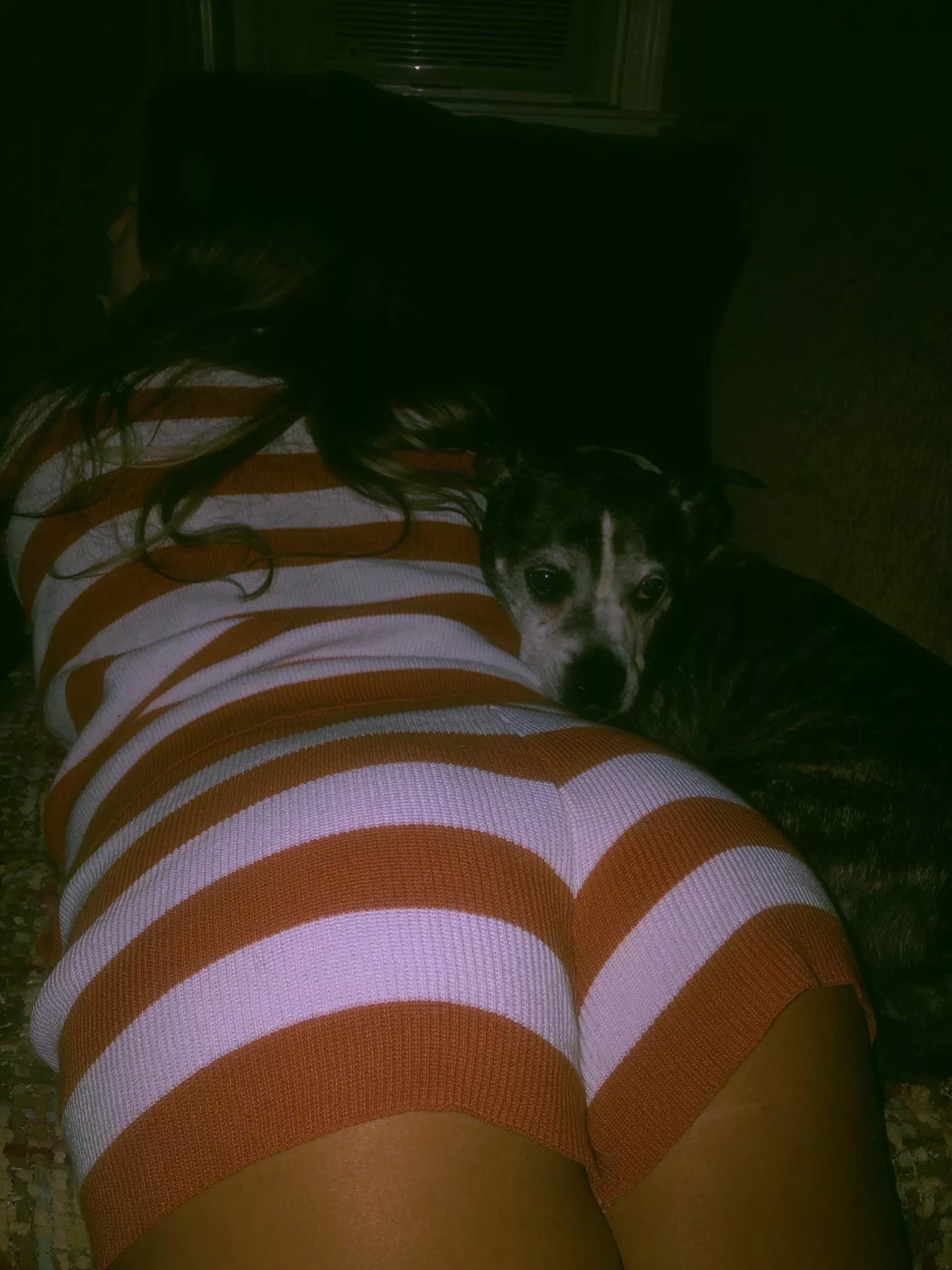 [F] Candy cane Christmas PJs.