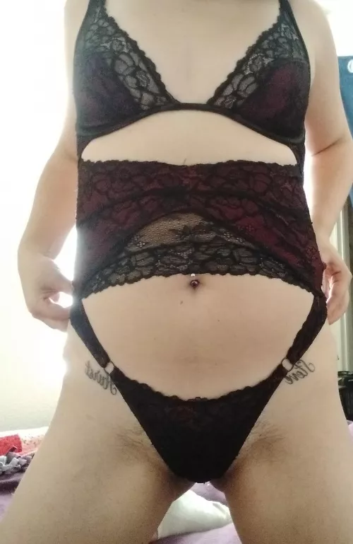 (F) how do I look in my new lingerie?