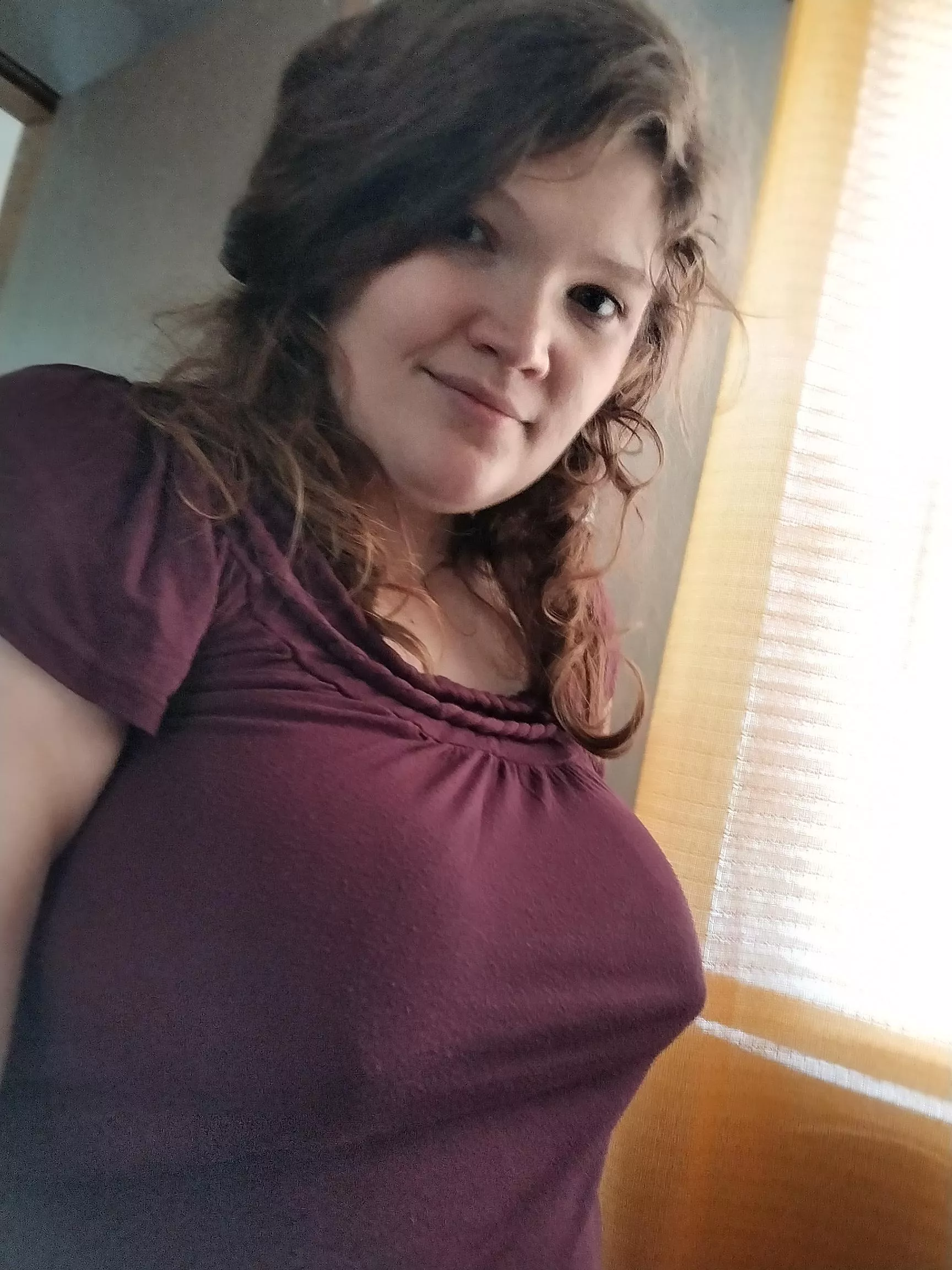 [F] My husband thinks it's hot when I don't wear a bra. What do you think?