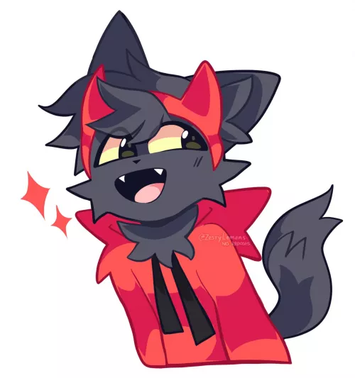 fangs [ art by me @zestylemonss on twitter ]