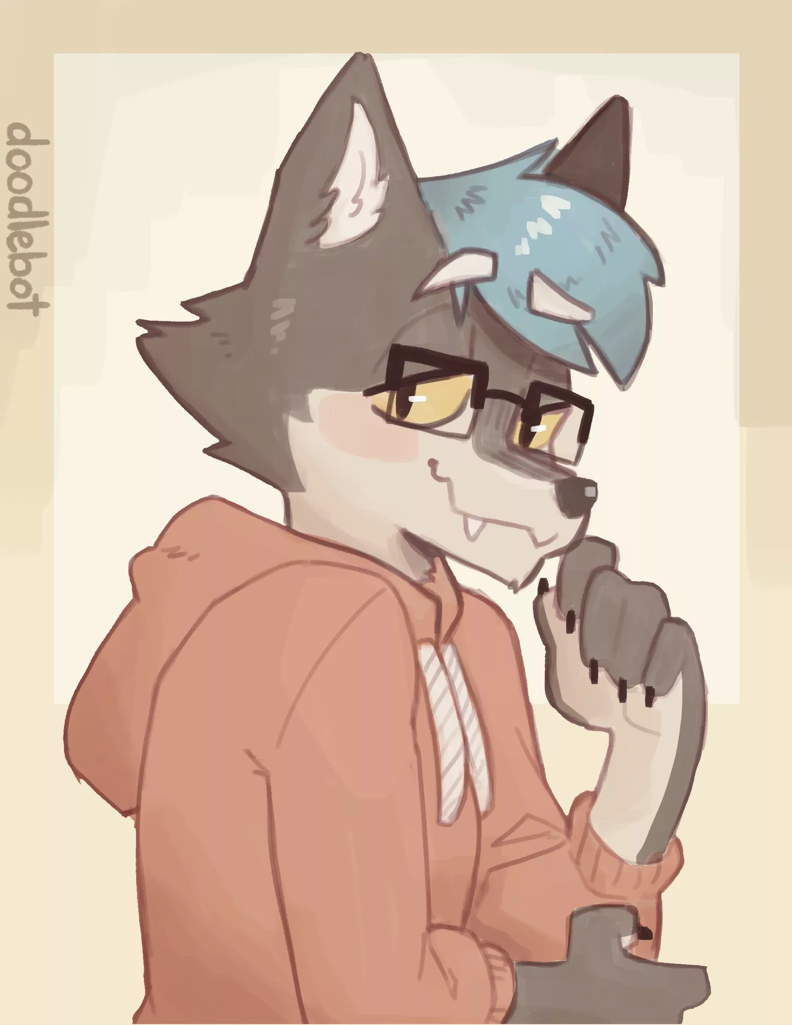 Fantastic comm of my sona by @ac_doodlebot on Twitter!