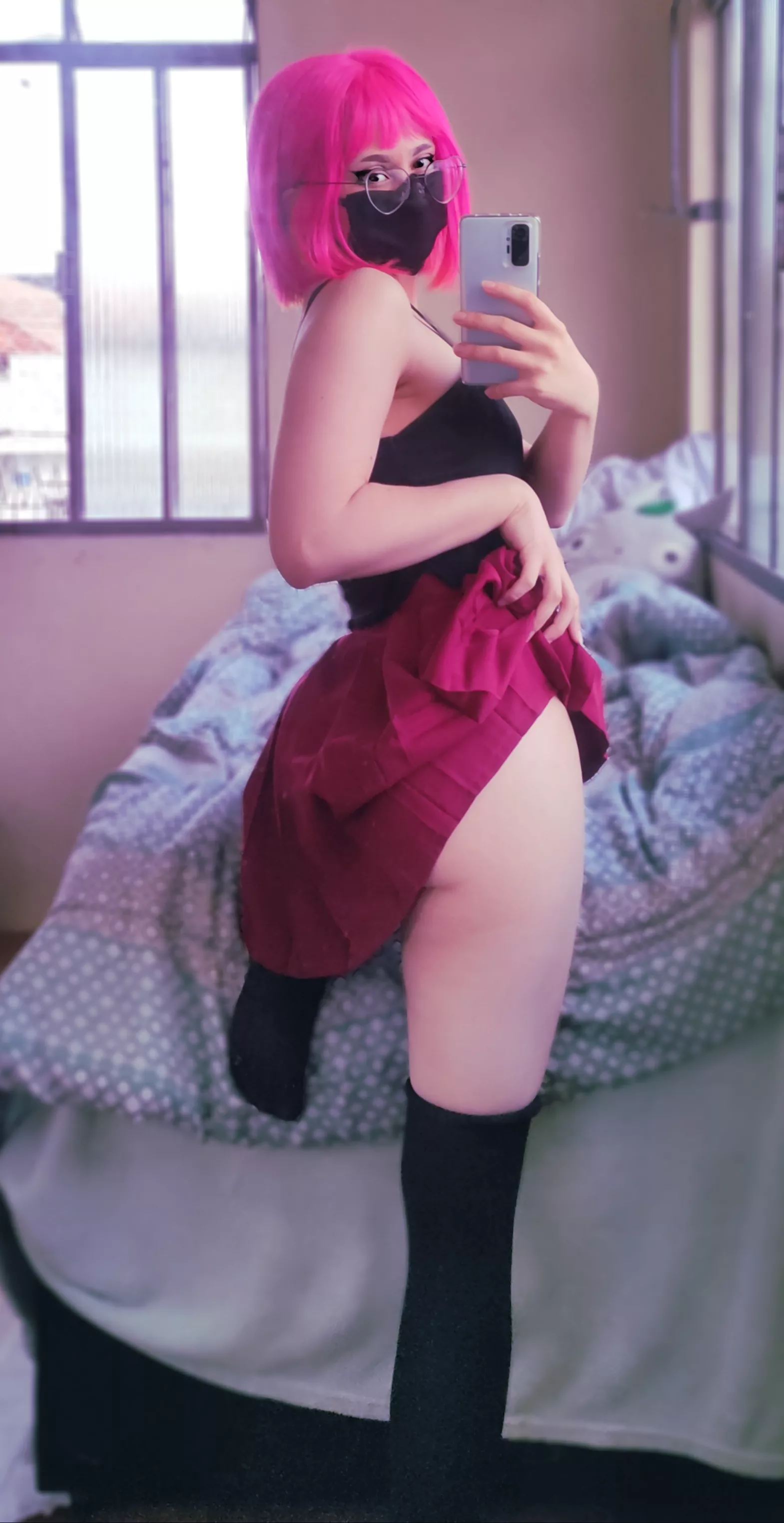 [F]eeling cute in this skirt today! 🍑✨