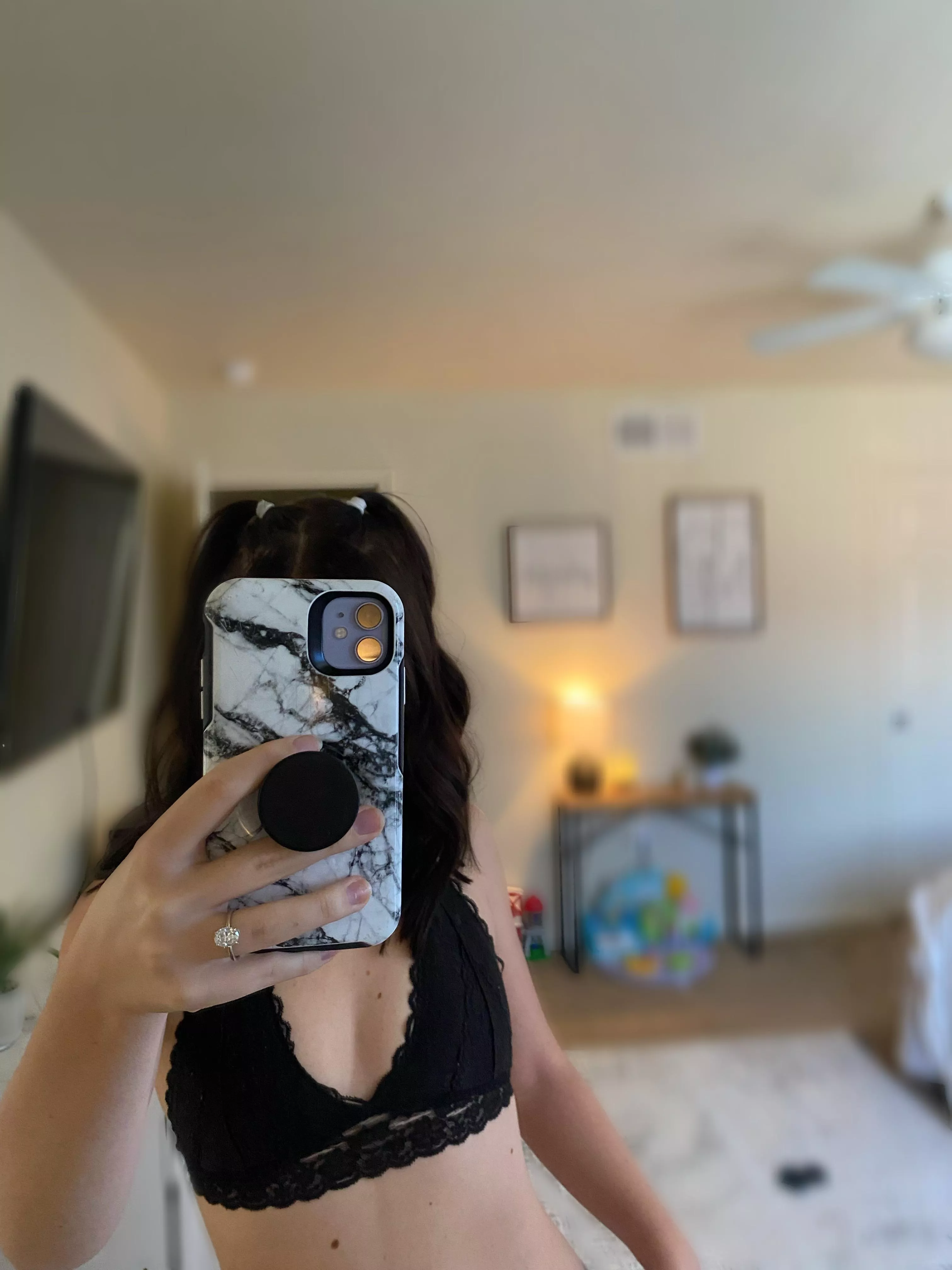 Feeling cute with my hair in pigtails 😋😛