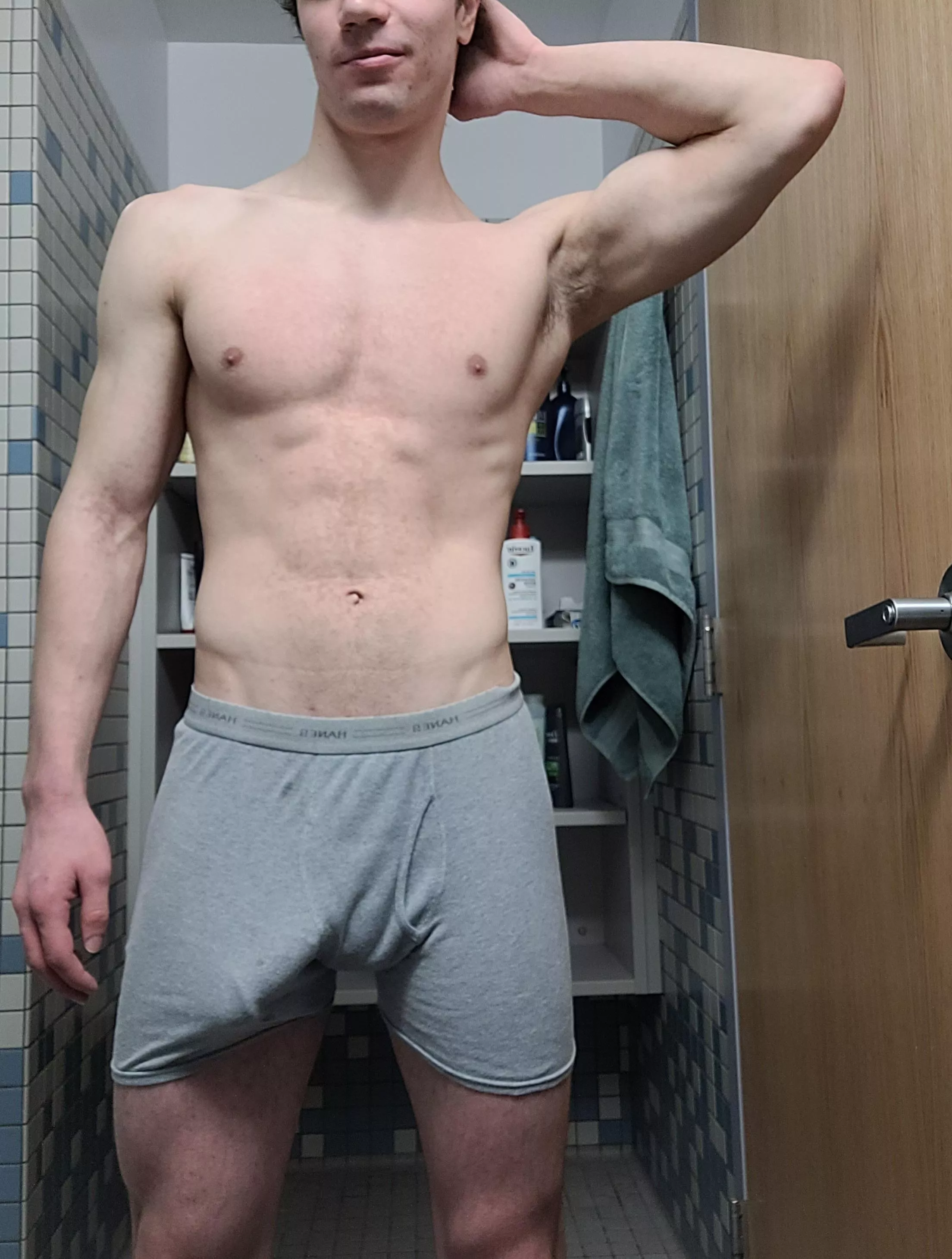 Feeling fresh after my shower 🙂