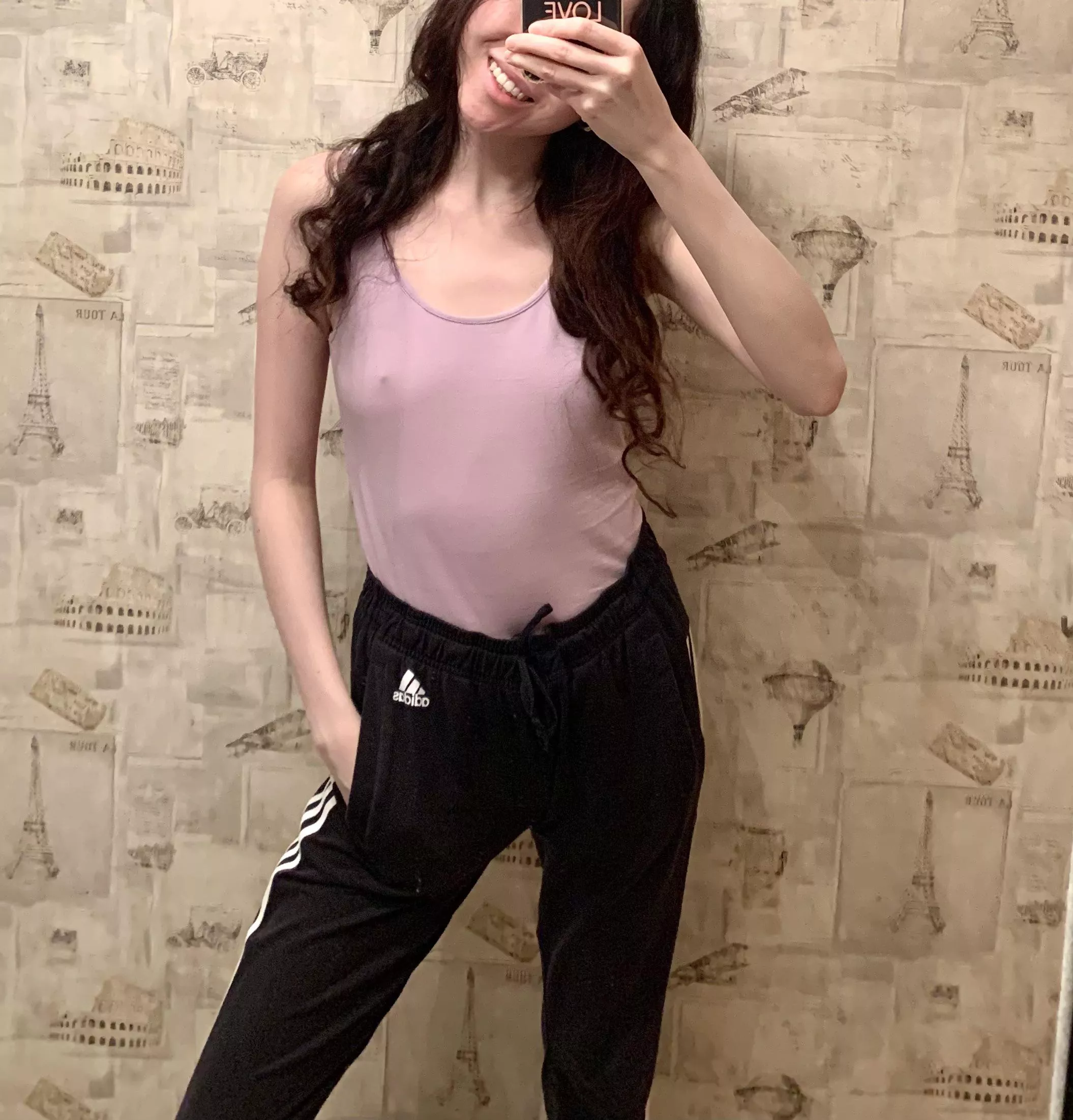 Feeling happy with no bra