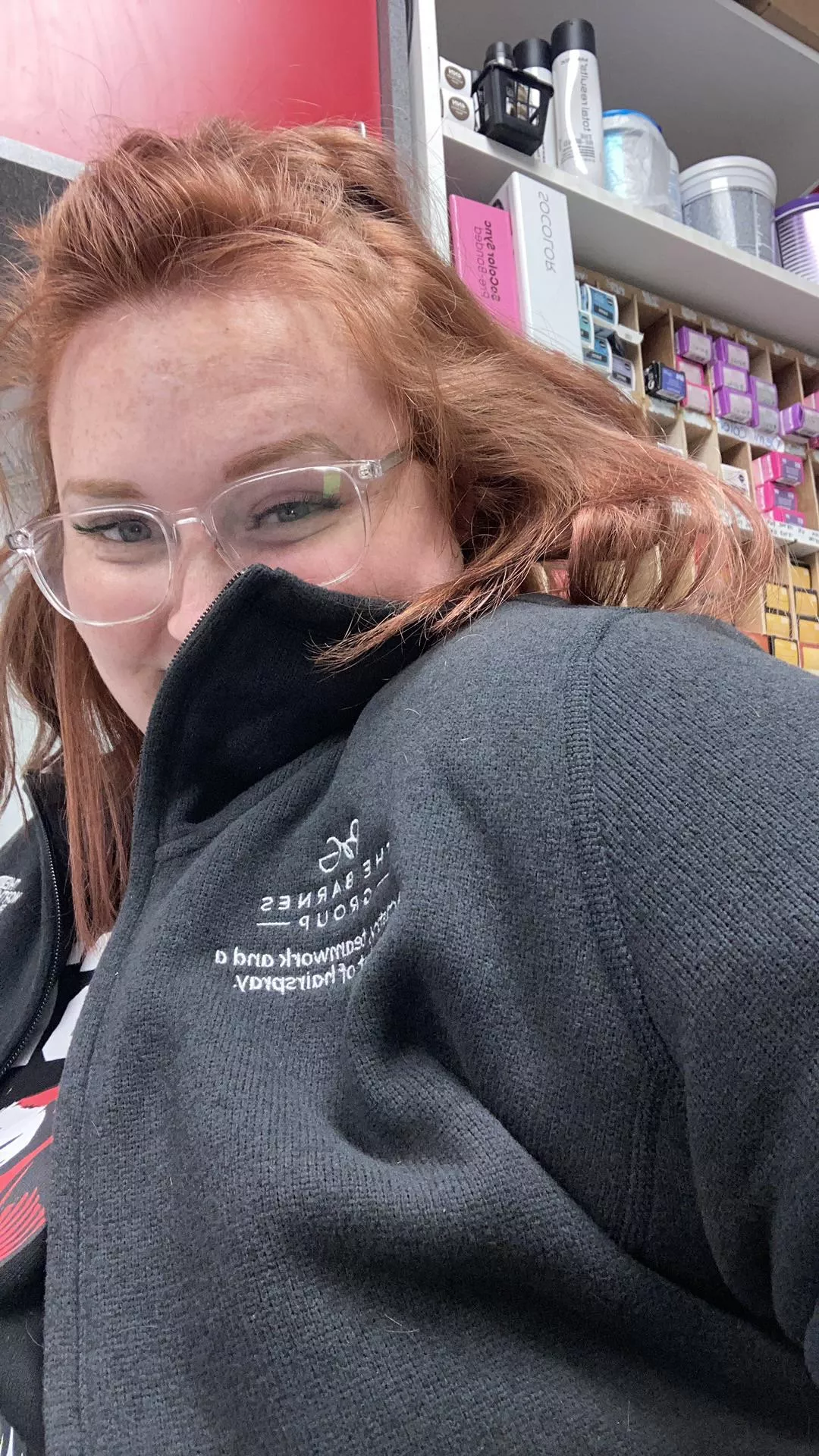 Feeling really little in my new jacket 😊