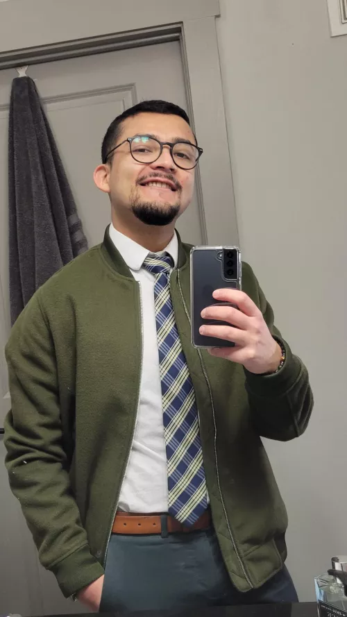 Felt cute today with this outfit... wasn't too sure about the jacket though 🤔