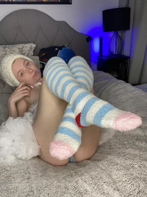[female] my new fuzzy knee-high socks!