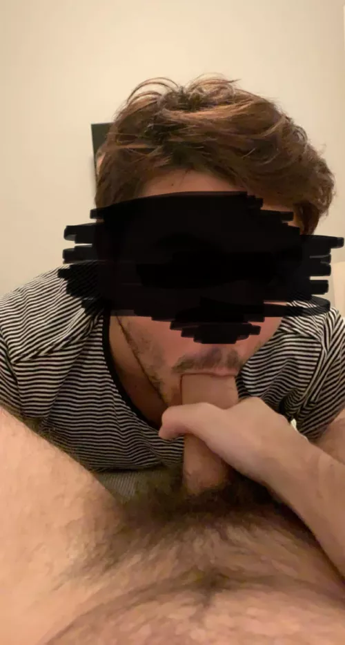 Fiancé enjoying his mate filling his mouth