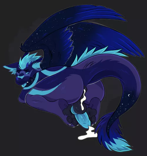 filled up dragon~ (character by me, art by PrincelyKaden)