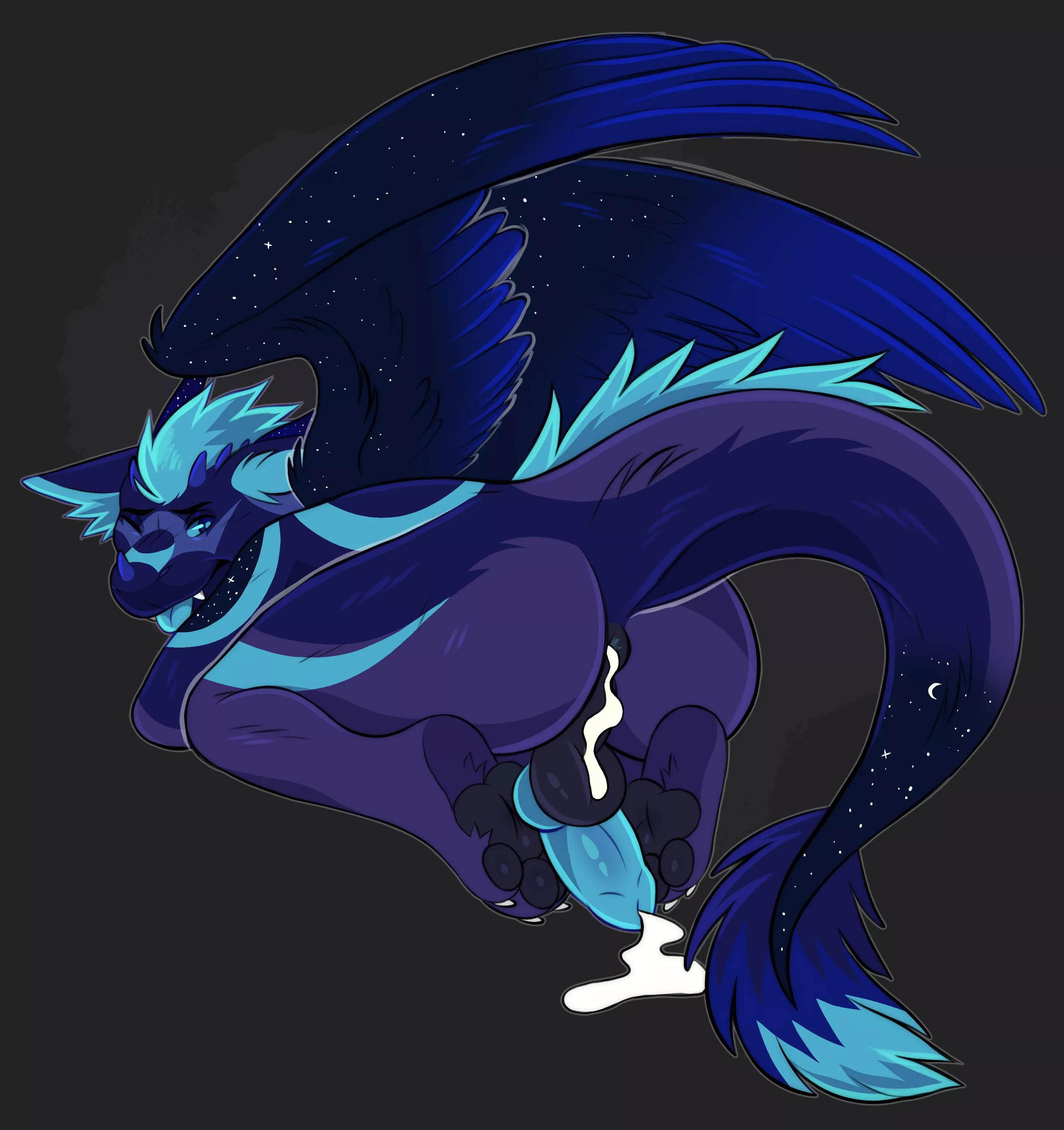 filled up dragon~ (character by me, art by PrincelyKaden)