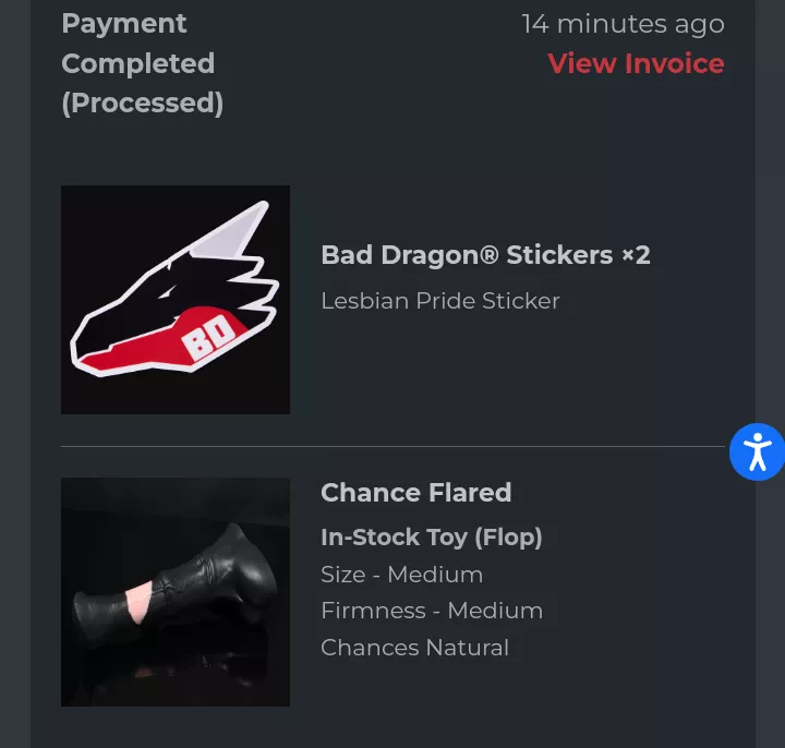 Finally, after six months of buying from bad dragon.... finally, I've gotten my hands on a chance in my exact specs down to the color. Finally, after six months of buying from bad dragon.... finally, I've gotten my hands on a chance in my exact specs down to the color.