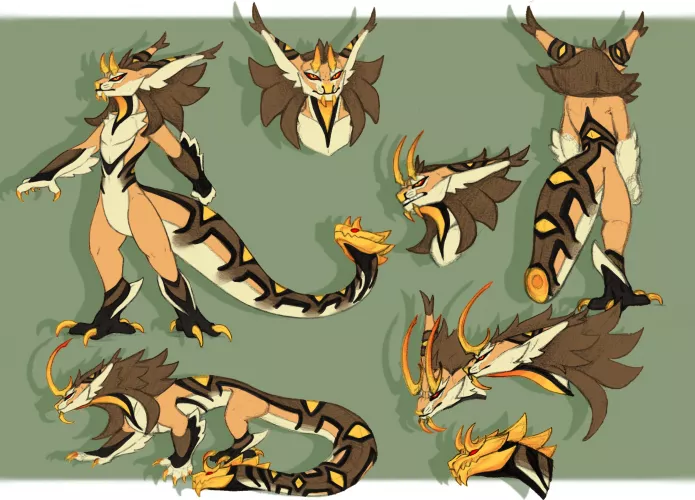 Finally got around to making a ref sheet for my sona!