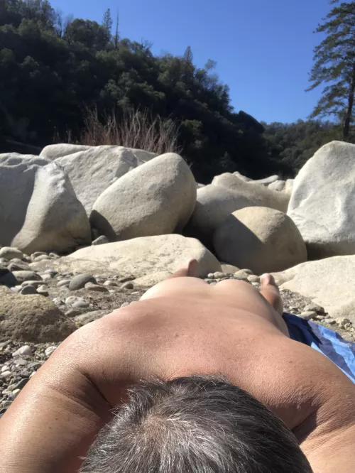 Finally warm enough to hit the beach.