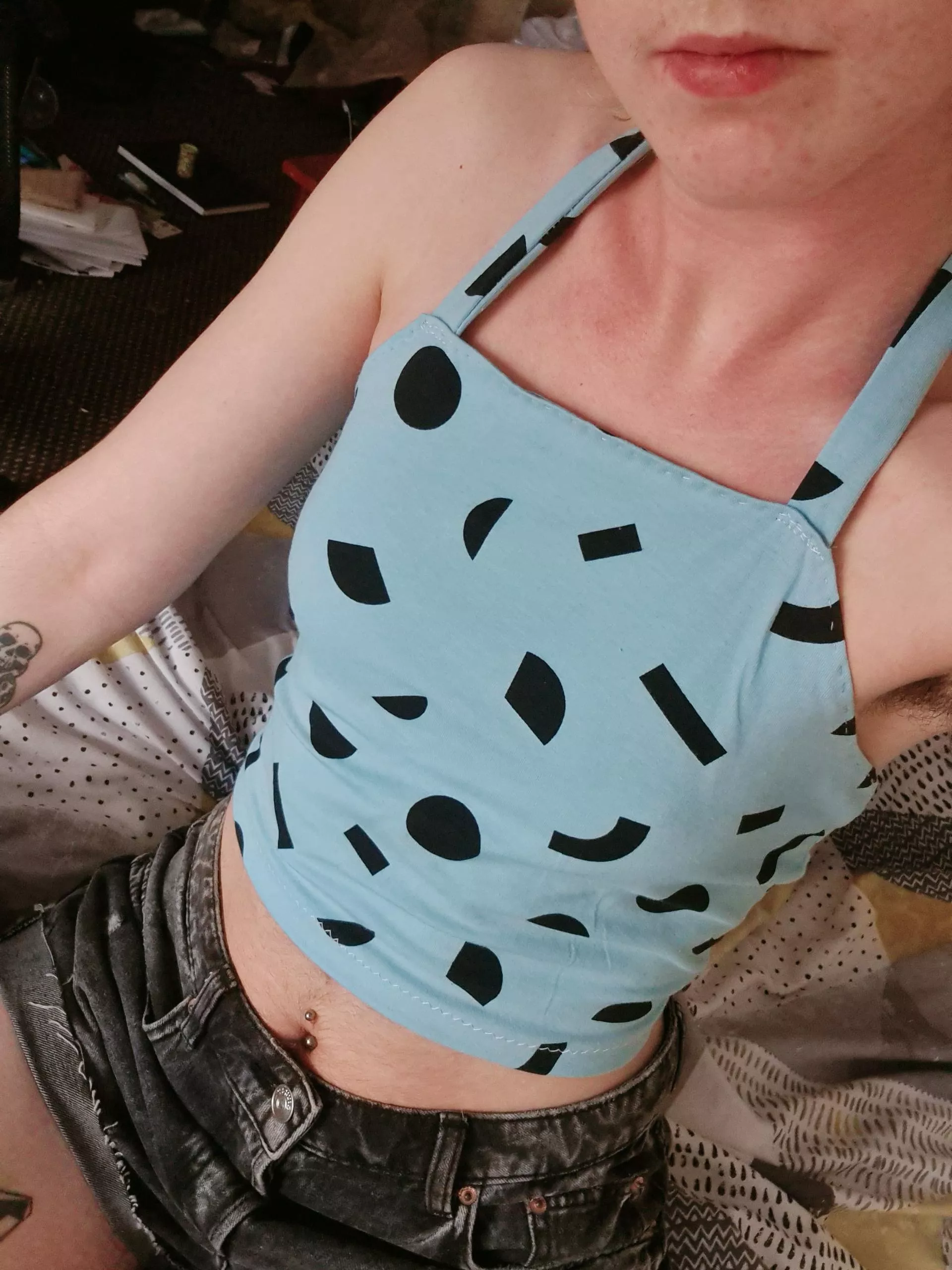 Finally wore this top I made a while ago. How do I look?