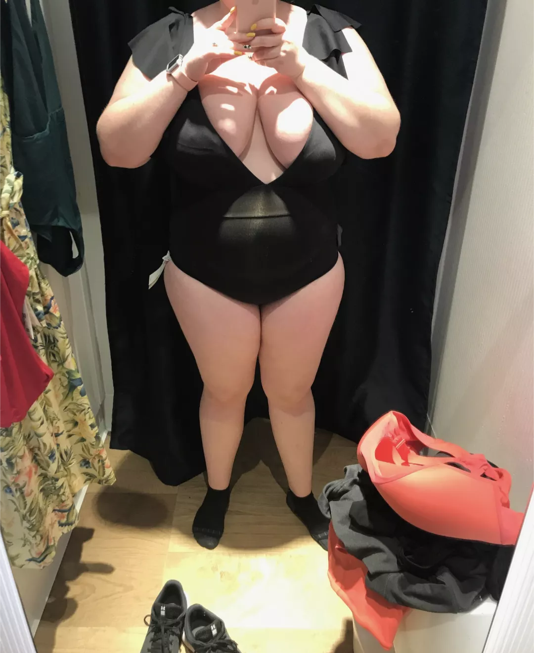 Finding a swimsuit where my tits don't fall out is hard 🙈 Finding a swimsuit where my tits don't fall out is hard 🙈
