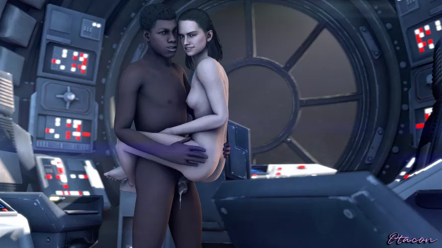 Finn creampies Rey and become one with the force together [Otacon]