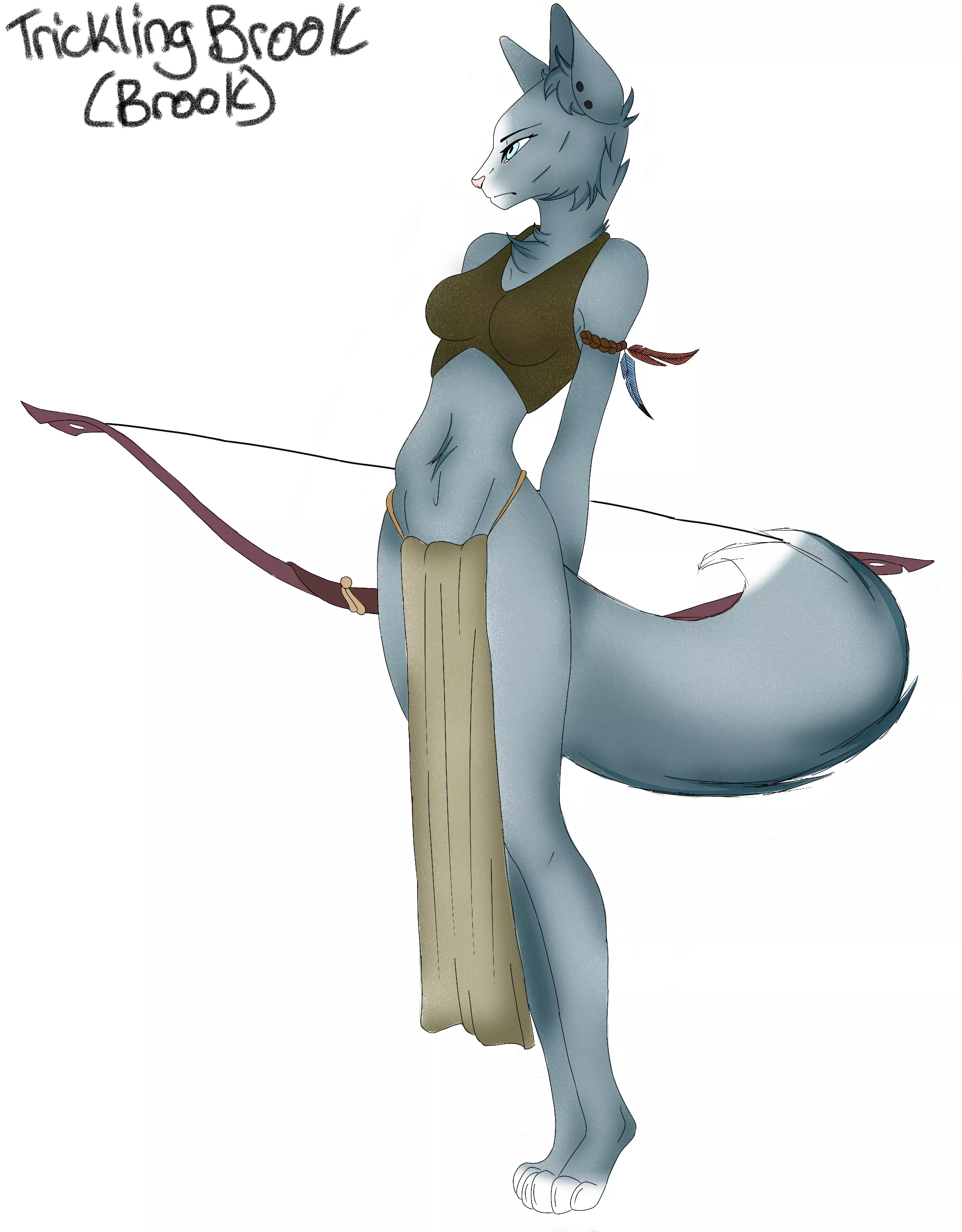 First attempt at drawing a furry (my tabaxi character from DnD)!