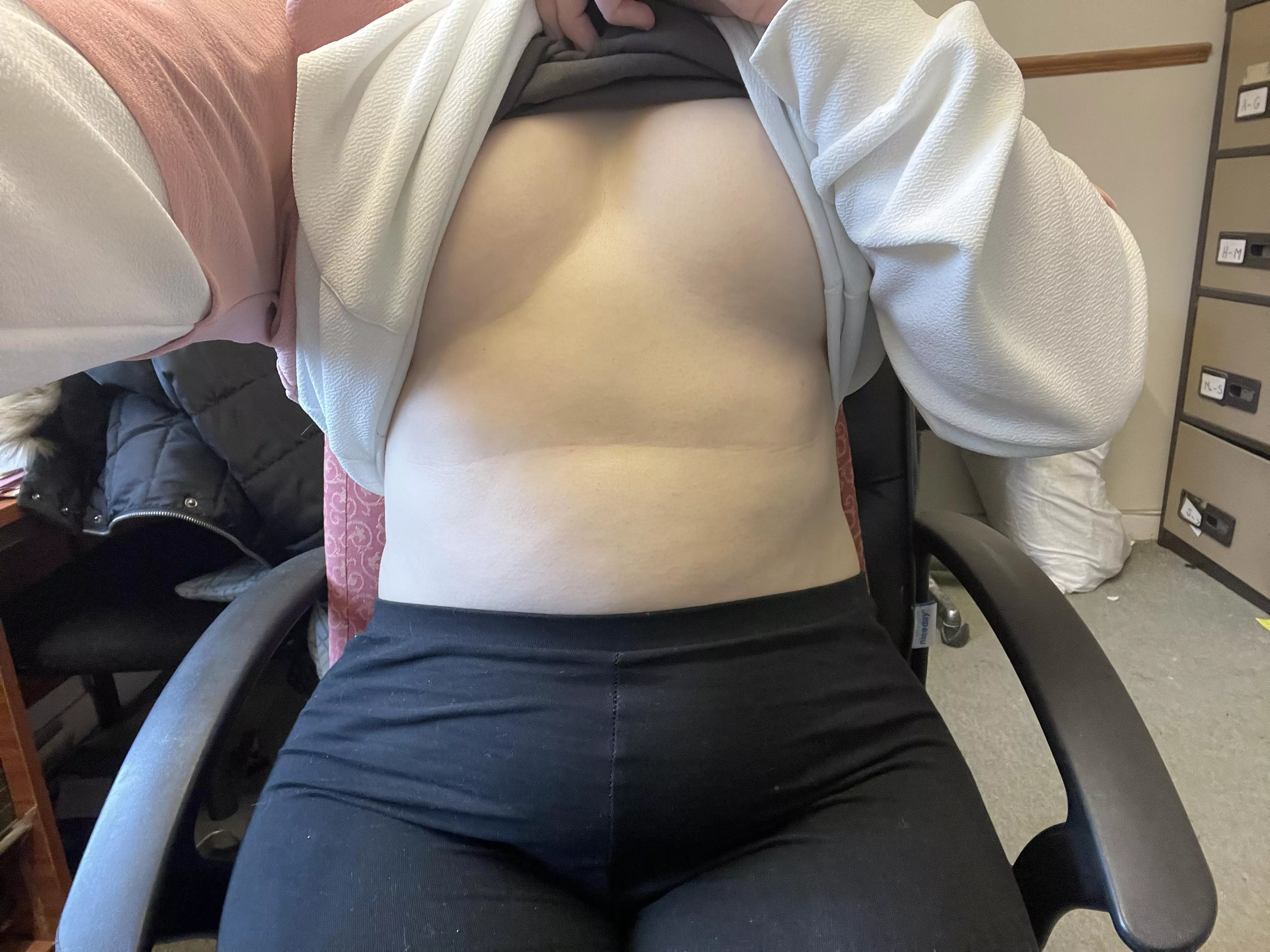 [f]irst day back at work in over a month.. who’s missed this? 😋