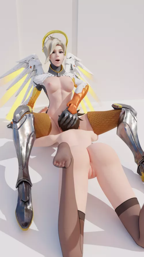 First Render, Let me know what you guys think (Mercy / Tracer) Models by @SwurstErotic & Dreamrider